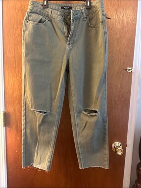 American Bazi Olive Green Utility Jeans
